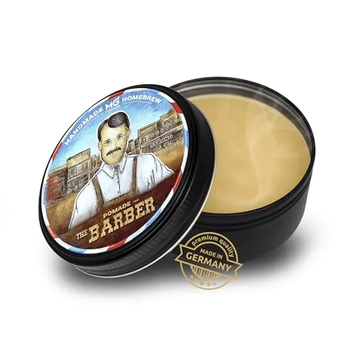 MG Pomade THE BARBER, Herren, wasserfest und pflegend, ölbasierte Haarpomade, Natürliche Wachs-Formulierung für starken Halt, Haar Wax, Haarwachs Männer, Haar- Bart Styling, Hair Clay