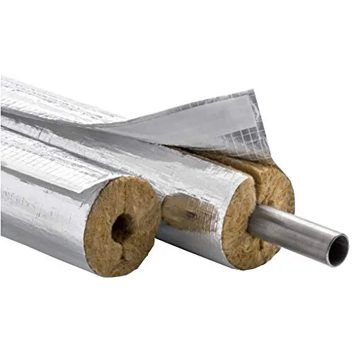 1m Steinwolle Rohrisolierung Rohrschale alukaschiert Rohrisolation EnEV (42x20)