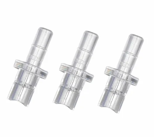 RENZ Milchschlauch-Adapter Fluid Nippel I-Form mit Haltering, Zubehör für Jura Kaffeevollautomaten der Impressa Giga und ENA Serie Milchkühler Cool Control Aufschäumer, Verbinder zu Milchbehälter Transparent