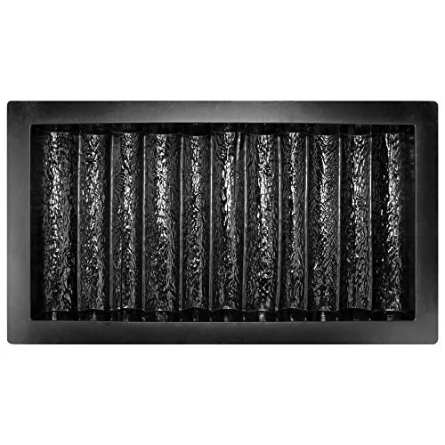 @tec Betonform Beetumrandung Palisade Holzoptik 25x50x5cm aus ABS Kunststoff, Beton Gießformen für DIY Beeteinfassung, Rasenkante