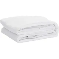 vidaXL Matratzenschoner Weiß 200x220 cm - Matratzenauflagen, wasserdicht und atmungsaktiv für einen frischen Schlaf. Ideal für Haushalte mit Kindern und Haustieren, schützt vor Flüssigkeiten und Schmutz.