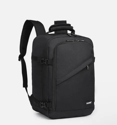 KONO Handgepäck-Rucksack Schwarz in schwarz von Kono