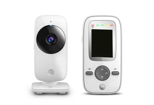 Motorola MBP481 Video-Babyphone - Digitaler Baby Monitor in Weiß - Babyphones - Mit Nachtsichtfunktion und 2,4-Zoll-Display für eine sichere Überwachung Ihres Babys.