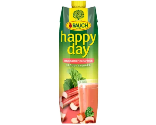 Rauch Fruchtsäfte Saft, Rauch Happy Day Rhabarber Rhubarb Fruchtsaft fruchtig herb 1000ml