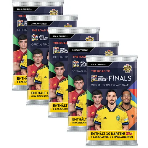 Road to 2022 UEFA Nations League Trading Cards - 5 Booster