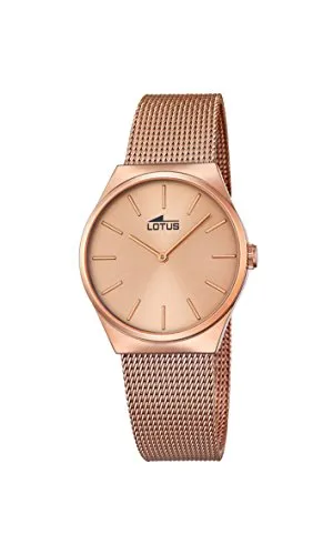 Lotus Damen Analoger Quarz Uhr mit Edelstahl Armband 18289/2 Roségold/Mehrfarbig 40 2/3 EU