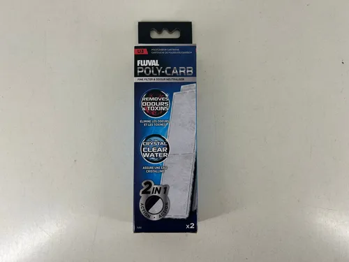 Fluval U3 Poly-Aktivkohle Filterpatrone 2 Stück (A491) NEU von Fluval