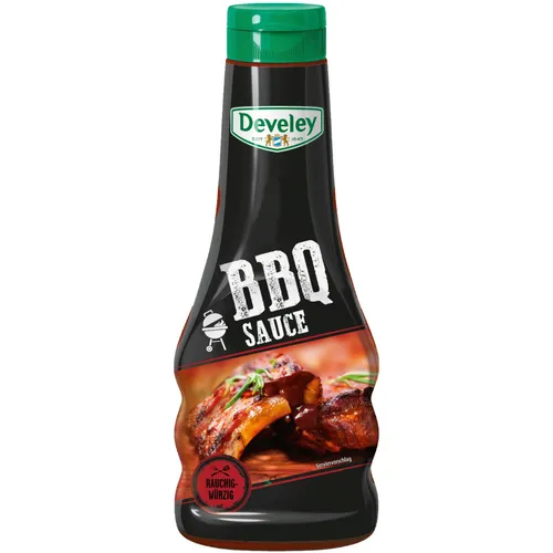 Develey BBQ Sauce 250,0 ml - Verleihen Sie Ihrem Grillabend das perfekte Aroma mit der Develey BBQ Sauce. Ideal für Fleisch und Gemüse, sorgt sie für ein unverwechselbares Geschmackserlebnis!