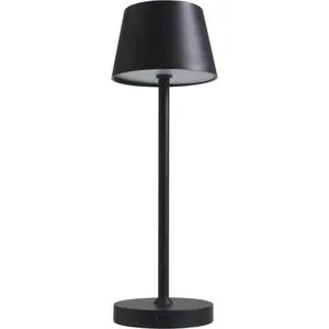 Rolf-Kern Tischlampe Club Nano, kabellos und dimmbar - Tischleuchte für Innen und Außen, spritzwassergeschützt (IP54) mit warmweißem Licht, bis zu 15 Stunden Leuchtdauer und komfortablem Touch-Schalter.