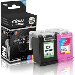 Mipuu Tinte ersetzt HP 62 XL / C2P05AE C2P07AE Multipack (1x Black / 1x Color)