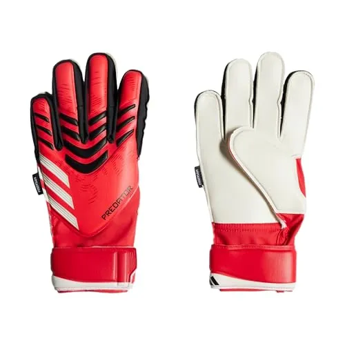 adidas PREDATOR MATCH KIDS FINGERSAVE Torwarthandschuhe - Unisex Torwarthandschuhe mit Soft Grip Pro Latex-Polsterung und stabilisierenden Fingersave-Elementen für optimalen Schutz und Performance auf dem Platz.