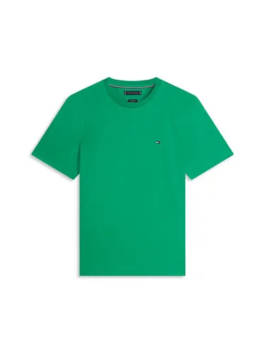 Tommy Hilfiger T-Shirt ESSENTIAL REGULAR FIT SOLID mit Stickerei unifarben, casual, Baumwolle, Rundhals