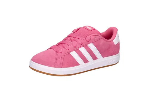 Adidas Unisex Kinder Grand Court 00s Schuhe, pink Fusion/FTWR white/GUM10, 31 EU - Bequeme Kinder Sneaker mit regulärer Passform und Schnürverschluss. Das Obermaterial aus Wildleder und die gepolsterte Zunge sorgen für hohen Tragekomfort. Ideal für den Alltag!