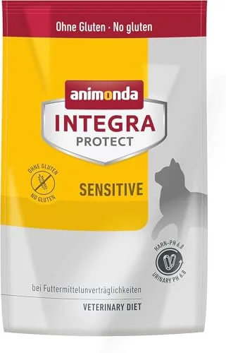 INTEGRA PROTECT Katzenfutter Sensitive - 1,2kg, von Veterinären empfohlen für Katzen mit Futtermittelunverträglichkeit, ohne Getreide und Zuckerzusatz