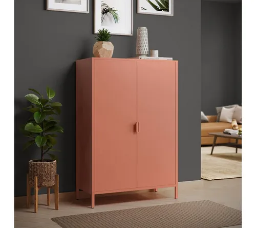 skølm Kommode Ituri aus Metall (Terrakotta), Highboard mit 2 Einlegeböden, höhenverstellbare Füße