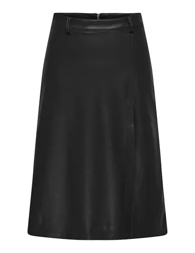 ONLY Jerseyrock ONLMAGGA FAUX LEATHER SKIRT OTW - Jerseyröcke - Cooles Kunstleder mit dezentem Glanz, ideal für Büro, Ausgehen oder Stadtbummel. Der Skater Rock bietet Stil und Komfort in einem.