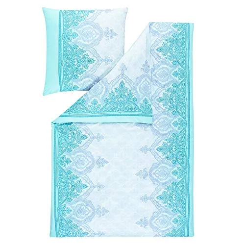 ESTELLA Mako-Batist Bettwäsche Paloma Aqua in türkis von ESTELLA