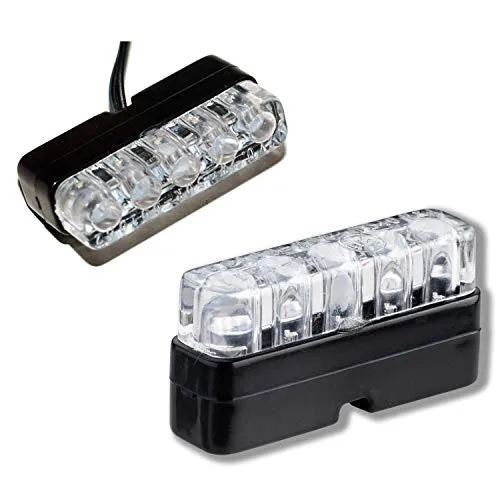 Germany Motorsports LED Mini Micro Kennzeichen Nummernschild Beleuchtung Leuchte Lampe e-geprüft für Motorrad, Roller, Quad (X2)