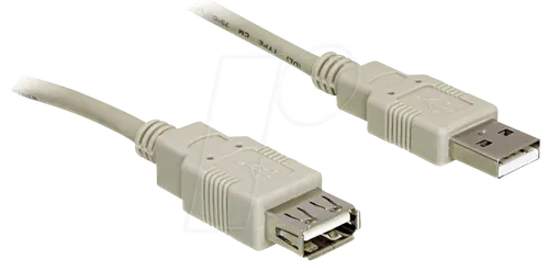 DELOCK 82239 - USB 2.0 Kabel, A Stecker auf A Buchse, 1,8 m