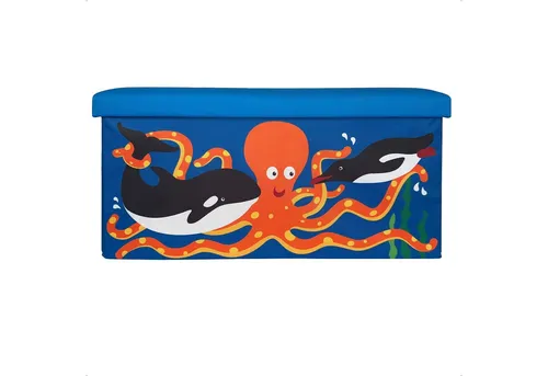 WIESEN.design Spielzeugtruhe 54L - Spielzeugkiste mit Deckel und Sitzbankfunktion, belastbar bis 150kg, ideal für Kinderzimmer und bietet praktischen Stauraum. Wasserabweisend und leicht zu reinigen.