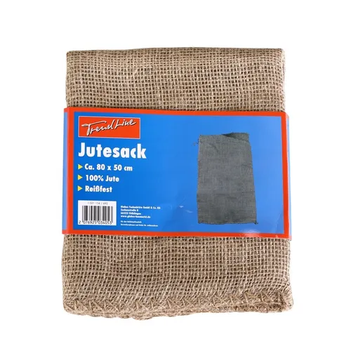 TrendLine Jutesack 50 x 80 cm - Gartenabfallsack aus robustem Jute, ideal für umweltfreundliche Entsorgung von Gartenabfällen und Kompost.