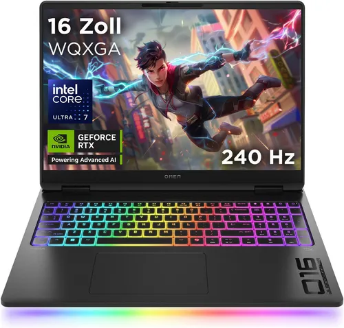 HP OMEN MAX 16-ah0276ng Gaming-Notebook (40,64 cm/16 Zoll, Intel Ultra 7 255HX, GeForce RTX 5070, 1000 GB SSD)