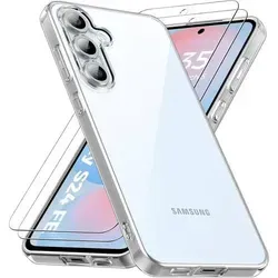 Hülle S24 FE TPU Silikon Stoßfest für Samsung Galaxy S24 FE – Transparent - Schütze dein Galaxy S24 FE mit dieser ultraklaren TPU-Silikon-Hülle, die gleichzeitig minimalistisch und stoßfest ist. Genieß die perfekte Passform und den einfachen Zugriff auf alle Funktionen, während dein Smartphone stets glänzt.