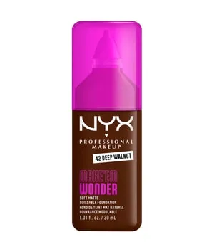NYX Professional Makeup Make 'EM Wonder Soft Matte Flüssige Foundation 30 ml Nr. 42 - Deep Walnut