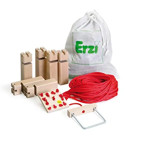 Erzi 44329 Teamturm aus Holz - Gymnastik & Geschicklichkeit: Fördert Teambildung und Feinmotorik bei Kindern durch interaktive Spiele und kreative Herausforderungen.