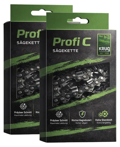 Profi C Sägeketten 3/8 1.5 mm 68 TG Ersatzkette - Hochwertige Ersatzkette für Kettensägen, ideal für leichte Holzarbeiten. Mit 68 Treibgliedern und Halbmeissel-Ausführung für präzise Schnitte im Garten- und Landschaftsbau.