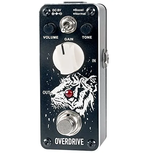 Sondery Overdrive Pedal für E-Gitarren mit 2 Modi Boost und Normal, ein Overdrive Sound von Tube Valve Combo Verstärker, True Bypass Mini Size Art Design Series