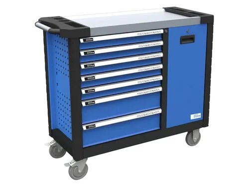 Güde Werkstattwagen »Premium GWPV 7/1« - Robuster Werkstattwagen mit Edelstahl-Arbeitsfläche, zentraler Verriegelung und beschriftbaren Schubladen – ideal für Profi- und Hobbywerkstätten.