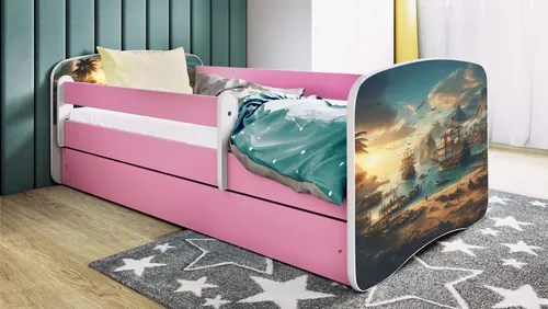 Raumhirsch Furniture Kinderbett Rosa mit Schublade