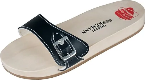 Berkemann Unisex Original Sandale Pantoletten, Schwarz 900, 40 2/3 EU - Clogs & Pantoletten für Herren mit innovativem 5-Phasenfußbett zur Unterstützung der Fußanatomie und Gelenkentlastung, handwerklich verarbeitet aus hochwertigem Leder.