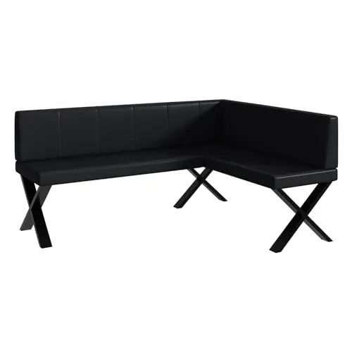 MEBLINI Eckbank für Esszimmer in schwarz von MEBLINI