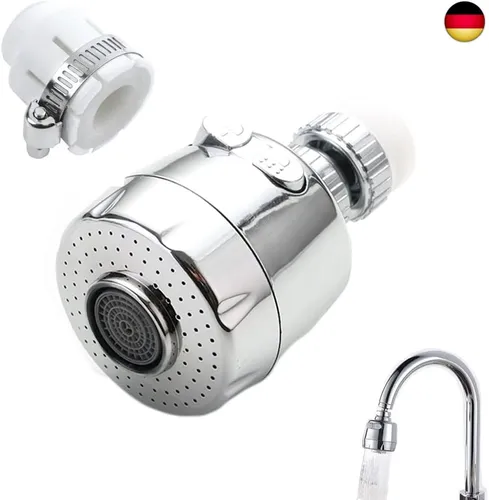 Wasserhahnbelüfter, 360 ° drehbarer Wasserhahn 2-Gang-Modus einstellbarer w