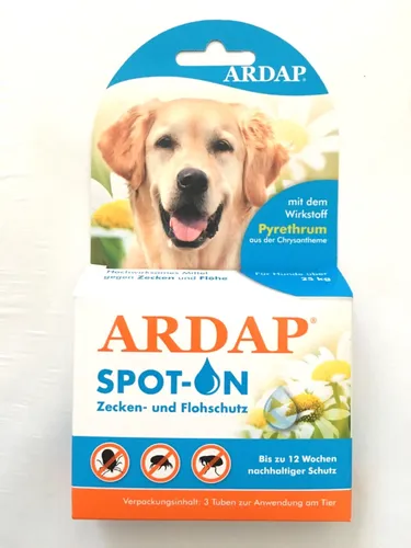ARDAP Spot-On für große Hunde über 25 kg Zecken, Flohen, Ungeziefer MHD: 06/2027
