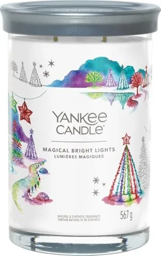 Yankee Candle Magical Bright Lights Large Tumbler Duftkerze 567 g - Kerzen im Glas mit funkelnden Lichtern und verzaubernden Aromen von Birne, Minze, Jasmin und Vanille. Diese große Tumbler-Kerze bietet ein einzigartiges Dufterlebnis und beeindruckt mit ihrem eleganten Design.