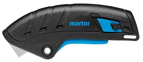Produktbild MARTOR Sicherheitsmesser mit Klingeneinzug, SECUPRO MERAK, Profi Cuttermesser, Leicht, Kunststoff, Rechts- & Linkshänder, Logistik