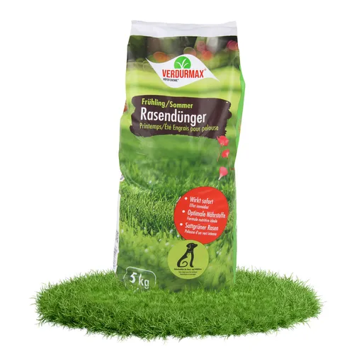 5kg VERDURMAX® Rasendünger Frühling/Sommer Dünger Langzeitdünger Gartendünger