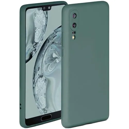 ONEFLOW Soft Case für Huawei P20 Hülle aus Silikon mit Kameraschutz, Silikonhülle mit erhöhtem Schutz fürs Display, Backcover Schutzhülle, weiche Handyhülle, Petrol