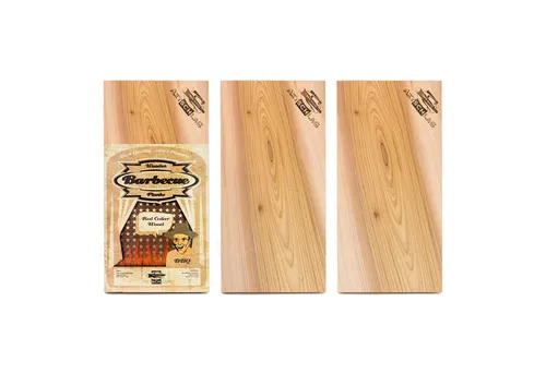 Axtschlag Aromaplanke Rotzeder 3er Set - Backbleche für aromatisches Grillen, ideal für Fisch und Fleisch. Diese Planken aus 100 % Rotzeder verleihen deinem Grillgut ein einzigartiges Aroma und sorgen für einen eindrucksvollen Serviereffekt.
