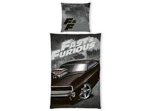 Herding Jugendbettwäsche Auto - 135x200 cm, Weiß, Schwarz, Grau - Bettwäsche für Kinder mit coolem Auto-Motiv, schadstoffgeprüft und Oeko-Tex® zertifiziert. Ideal für fantasievolle Träume und ein gesundes Schlafklima.