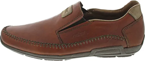 Rieker Slipper in Größe 43 - Bequeme Slipper mit 2 cm Absatzhöhe, aus hochwertigem Leder in der eleganten Farbe gaucho-fango – ideal für den täglichen Gebrauch.