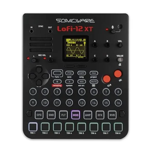 Sonicware Lofi-12 XT B-Stock - Retro Lo-fi Sampling Groovebox - Sampler mit 12 Bit LoFi-Sampler-Modus, 40 Sekunden Sample-Speicher und 26 Effekten für kreative Musikproduktionen. Ideal für Retro-Sound-Liebhaber!
