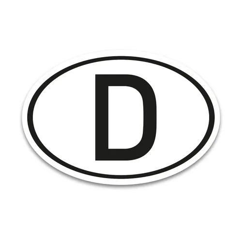 D Aufkleber Länderkennzeichen Deutschland 17,5 x 11,5 cm DIN genormt - kfz_714