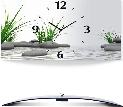 ARTland Wanduhr mit 3D Steinen - Quarzuhr in modernem Design - Wanduhren: Elegante Quarzuhr mit 3D Wölbung und seidenmattem Digitaldruck, geräuschloses Uhrwerk, ideal für Küche oder Wohnzimmer.