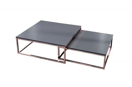 Produktbild Design Couchtisch Set MENTO anthrazit kupfer 75/65cm