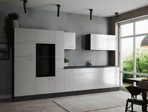 Respekta Küchenleerblock Oliver – Grau/Weiß, Metall - Küchenleerblock Oliver in Grau/Weiß aus Metall mit 2 Schubladen. Flexibel montierbar, ideal für individuelle Küchenlösungen. Perfekt für eine moderne und funktionale Küchengestaltung.