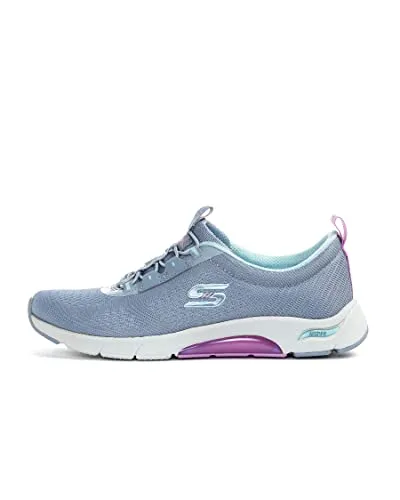 Skechers Skech-AIR Arch FIT M Damen,Frauen Halbschuhe,Sportschuhe,Freizeitschuhe,Schnellschnürung,Women's,Woman,Lady,Ladies,Grau,40 EU